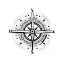 Compass ,vanlife, viking ,  tattoo design idea