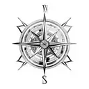 Compass ,vanlife, viking ,  tattoo design idea