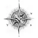 Compass ,vanlife, viking ,  tattoo design idea