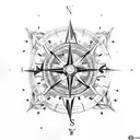 Compass ,vanlife, viking ,  tattoo design idea
