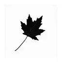 simple maple leaf tattoo design idea