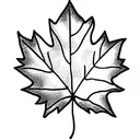 simple maple leaf tattoo design idea