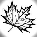 simple maple leaf tattoo design idea