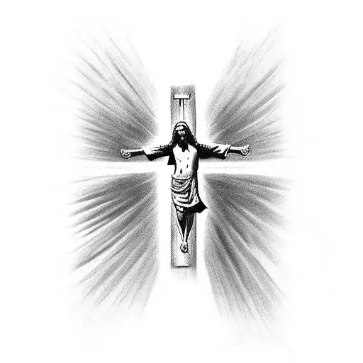 jesus with croatian flag tattoo design idea