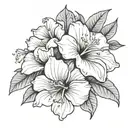 hibiscus and gardenia tattoo design idea