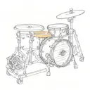 drum pedal tattoo design idea