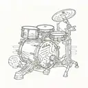 drum pedal tattoo design idea