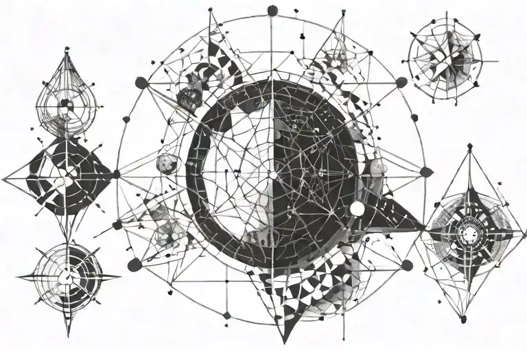 astronomy star map tattoo design idea