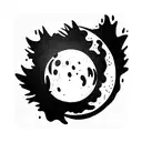 kid cudi moon tattoo design idea