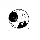 kid cudi moon tattoo design idea