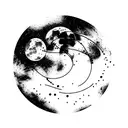 kid cudi moon tattoo design idea