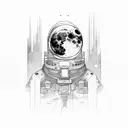 kid cudi moon tattoo design idea