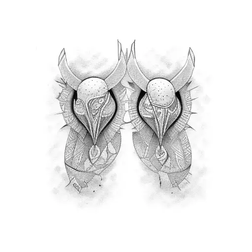 twin gemini tattoo design idea