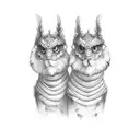 twin gemini tattoo design idea