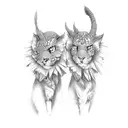 twin gemini tattoo design idea