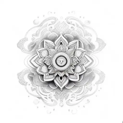Lotus Moon tattoo design idea