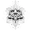moon Lotus  tattoo design idea
