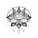 moon Lotus  tattoo design idea
