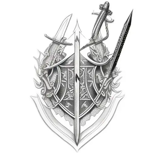 Longsword tattoo design idea