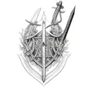 Longsword tattoo design idea