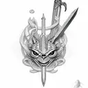 Longsword tattoo design idea