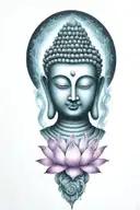 buddha lotus galaxy tattoo design idea