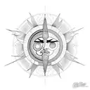 Sun and Moon tattoo design idea