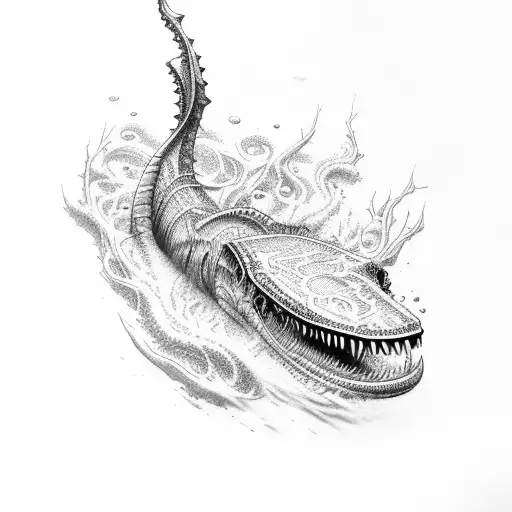 leviathan cross tattoo design idea