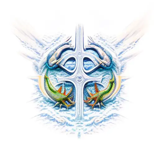 leviathan cross tattoo design idea