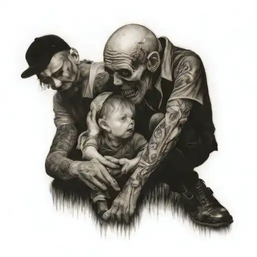 me and my dead uncle before stadium and steps to heaven tattoo design idea