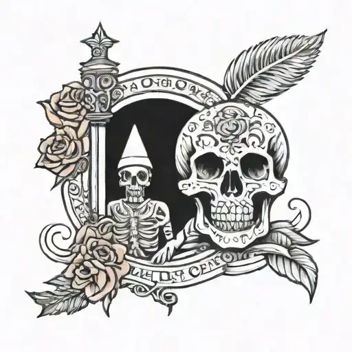 me and my dead uncle before stadium and steps to heaven tattoo design idea