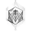 diamond shape with king chess piece tattoo design idea