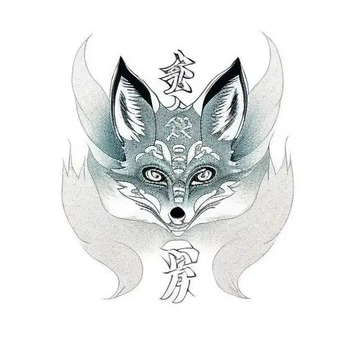 japanese fox spirit tattoo