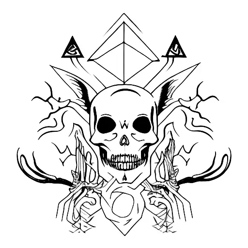 spooky occult witchy tattoo design idea
