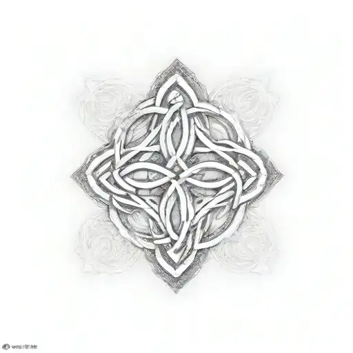 father daughter Celtic knot with repeat dhara knot design tattoo design idea