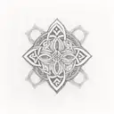 father daughter Celtic knot with repeat dhara knot design tattoo design idea