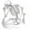 skeleton stabbed in back tattoo design idea