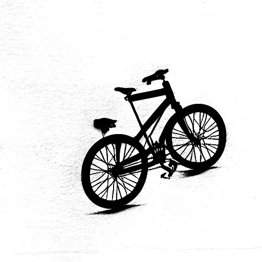 two bikes one ia a black 29 mob and the other is a red carbon road bike  tattoo design idea