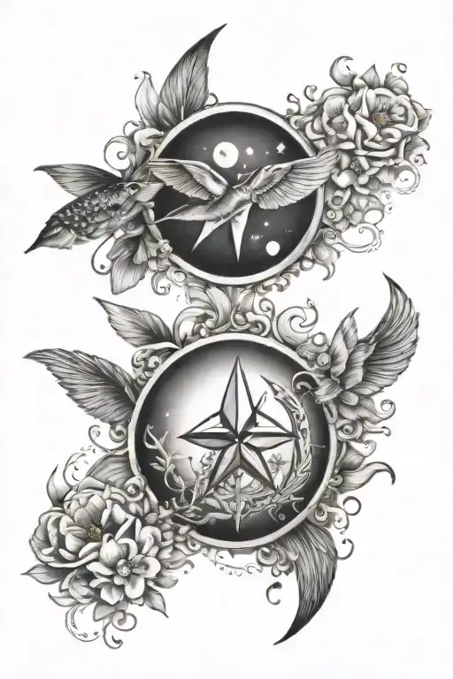 Pisces and Libra energies combined With peace and love   tattoo design idea