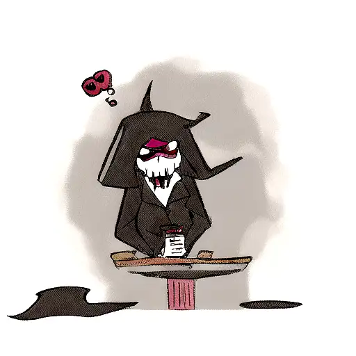 gambling with grim reaper tattoo design idea