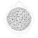 sphere in forest tattoo design idea