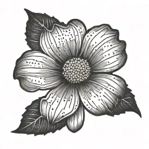 Chamomile flower tattoo design idea