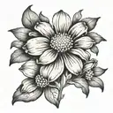 Chamomile flower tattoo design idea