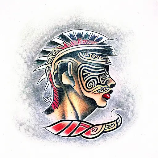 Māori artwork tattoo design idea