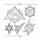 skyrim and fallout 4 elements tattoo design idea