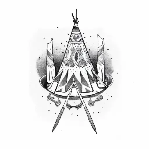 Teepee tattoo design idea