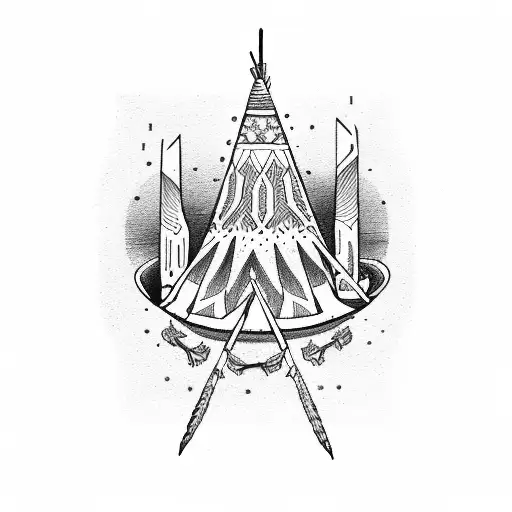 Teepee tattoo design idea