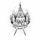 Teepee tattoo design idea