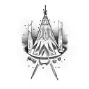 Teepee tattoo design idea