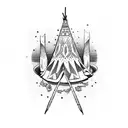 Teepee tattoo design idea